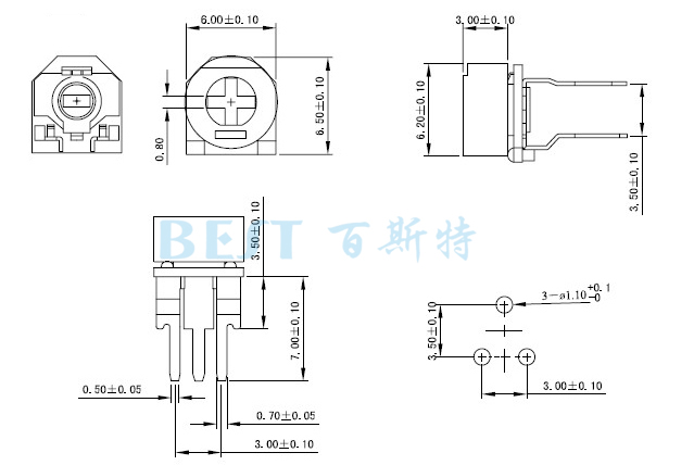 陶瓷可调电阻RM065G-V8